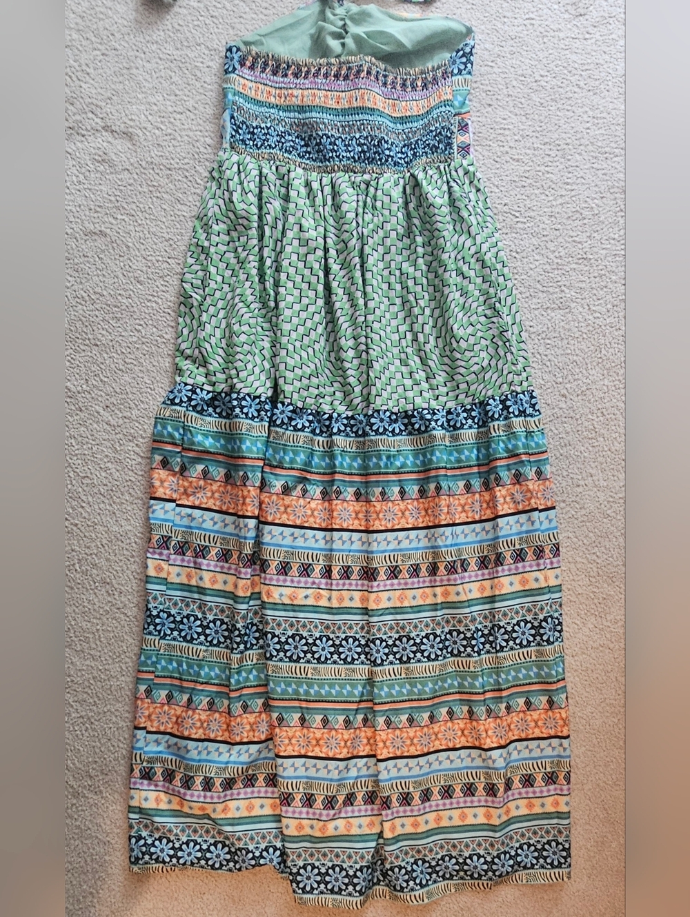 NWT...DAVI & DANI Kahuna Halter Maxi Dress SIZE LARGE - Picture 9 of 10